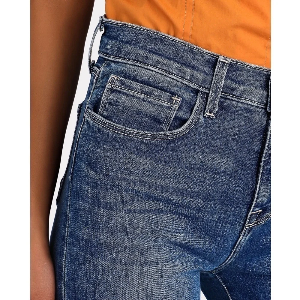 NEW L’AGENCE Margot High Waist Distressed Ankle Cropped Slimming Skinny‎ Jean 25